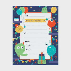 Monster Party Invitations - 20 Pkt