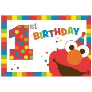 Special Occasion Invitations: Elmo Turns One Invitations - 8 Pkt