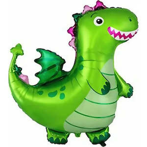 Dragon Party: Green Dragon SuperShape Foil Balloon