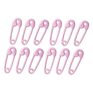 Other Baby Shower Gender Reveal Supplies: Pink Safety Pin Favours - 24 Pkt