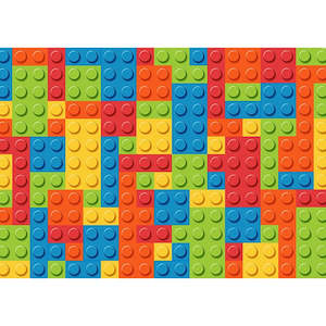 Lego Building Blocks Pattern Edible Icing Cake Image - A4 Size