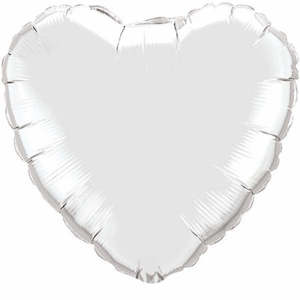 Silver Heart Mini Foil Balloon - Add to Balloon Garland