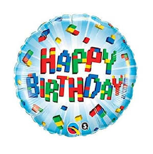 Lego Blocks Mini Foil Balloon - Add to Balloon Garland