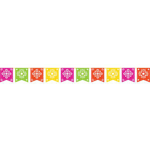Serape Picado Fiesta Flag Banner