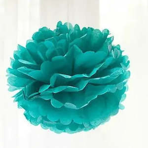 Day Of The Dead Party: Teal Tissue Pom Pom