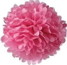 Rose Pink Tissue Pom Pom