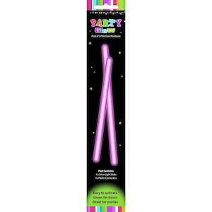80s Party: Pink Glow Stick Necklaces - 2 Pkt
