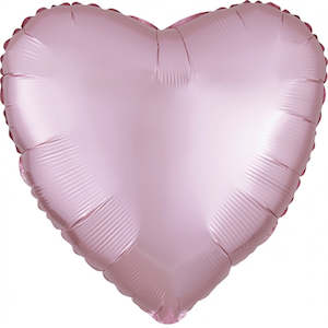 Satin Luxe Pastel Pink Heart Foil Balloon