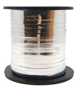 Motorbike Party: Balloon Curling Ribbon 228M - Metallic Silver