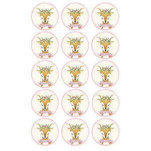 Baby Shower Baking Cake Decorating: Deer Little One Welcome Baby Woodland Edible Icing Cupcake Images