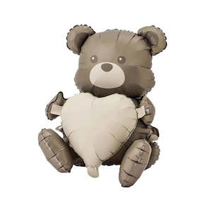 Airloonz: Teddy Bear Heart Air-Fill Foil Balloon