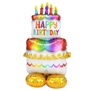 Airloonz: Happy Birthday Cake AirLoonz Air-Fill Balloon