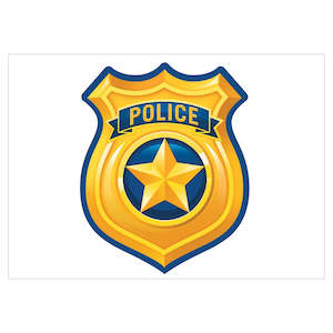 First Responders Party: Police Badge A5 Edible Icing Icon