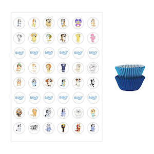 48 Bluey Edible Icing Cupcake Images + FREE Cupcake papers