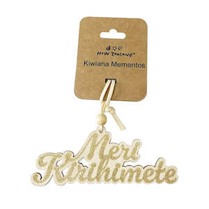 Kiwiana Te Reo Maori Party: Meri Kirihimete Christmas Hanging Ornament