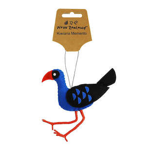 Kiwiana Te Reo Maori Party: Pukeko Felt Hanging Ornament