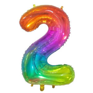 Giant Rainbow Number Foil Balloon - 2