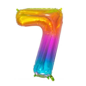 Giant Rainbow Number Foil Balloon - 7