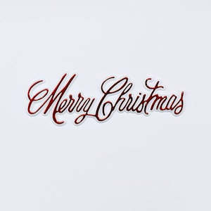 Christmas Cake Decorations Packaging: Red Merry Christmas Cake Topper