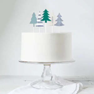 Christmas Tree Cake Topper Set