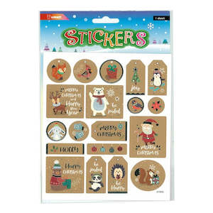 Christmas Crafts Activities: Woodland Creatures Christmas Stickers