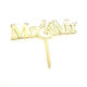 Mr & Mr Gold Cake Topper