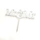 Mr & Mr Silver Cake Topper