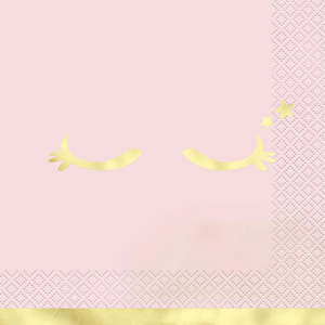 Pamper Party: Dainty Unicorn Eyelashes Napkins - Lunch 16 Pkt