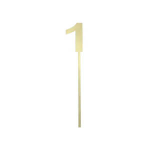 Gold Number Cake Toppers: Small Gold Mirror Number Cake Topper - 1 CLEARANCE
