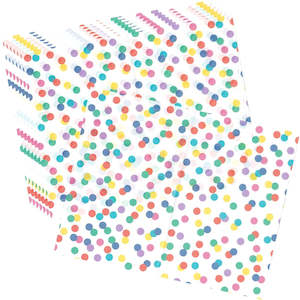 Baking Tools Accessories: Confetti Dots Grease Proof Paper - 8 Pkt