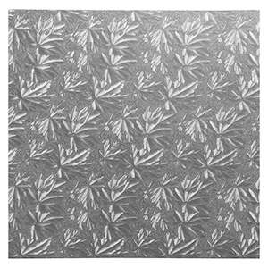 GoBake Masonite Silver Square Cake Board - 25cm/10in