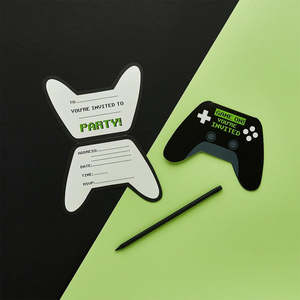 Game On! Controller Party Invitations - 10 Pkt