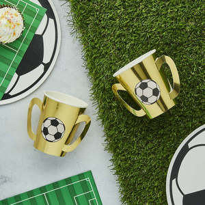 New: It's a Goal Gold Trophy Cups - 8 Pkt