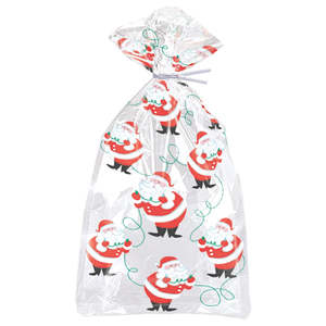 New: Twinkle Santa Cello Bags - 20 Pkt