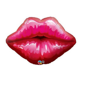 Red Kissy Lips Foil Balloon