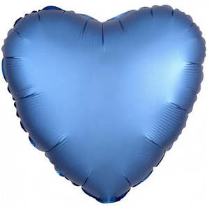 Satin Luxe Azure Heart Foil Balloon