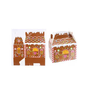 Christmas Cake Decorations Packaging: Christmas Gingerbread Treat Boxes - 5 Pkt