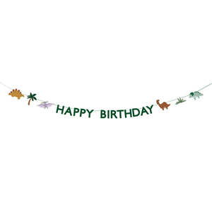 Dino Fun Happy Birthday Letter Banner