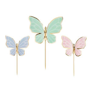 New: Butterfly Cake Toppers - 6 Pkt