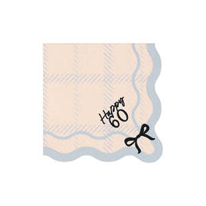 Elegant Milestone 60th Napkins - Lunch 12 Pkt