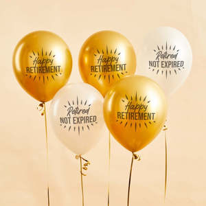 Happy Retirement Balloons - 5 Pkt