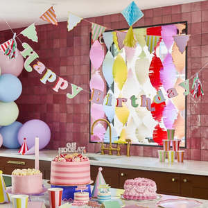 Bright Banquet Happy Birthday Banner