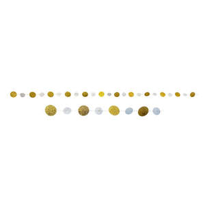 Gold & Silver Glitter Dot Garland