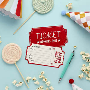 Circus Party Invitations - 8 Pkt