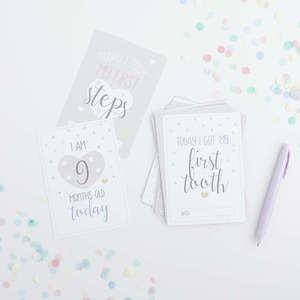 Baby Shower Milestone Cards - 20 Pkt