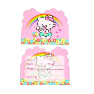 Hello Kitty Invitations - 10 Pkt