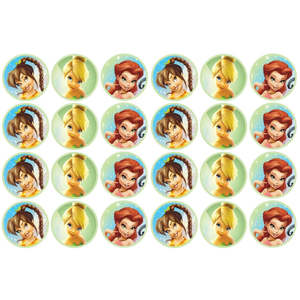 Disney Fairies Tinkerbell Party: Disney Fairies Edible Icing Cupcake Images