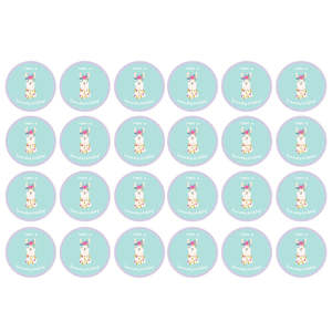 Llama Party Edible Icing Cupcake Images