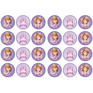 Princess Sofia Edible Icing Cupcake Images