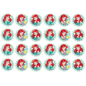Little Mermaid Party: The Little Mermaid Edible Icing Cupcake Images
